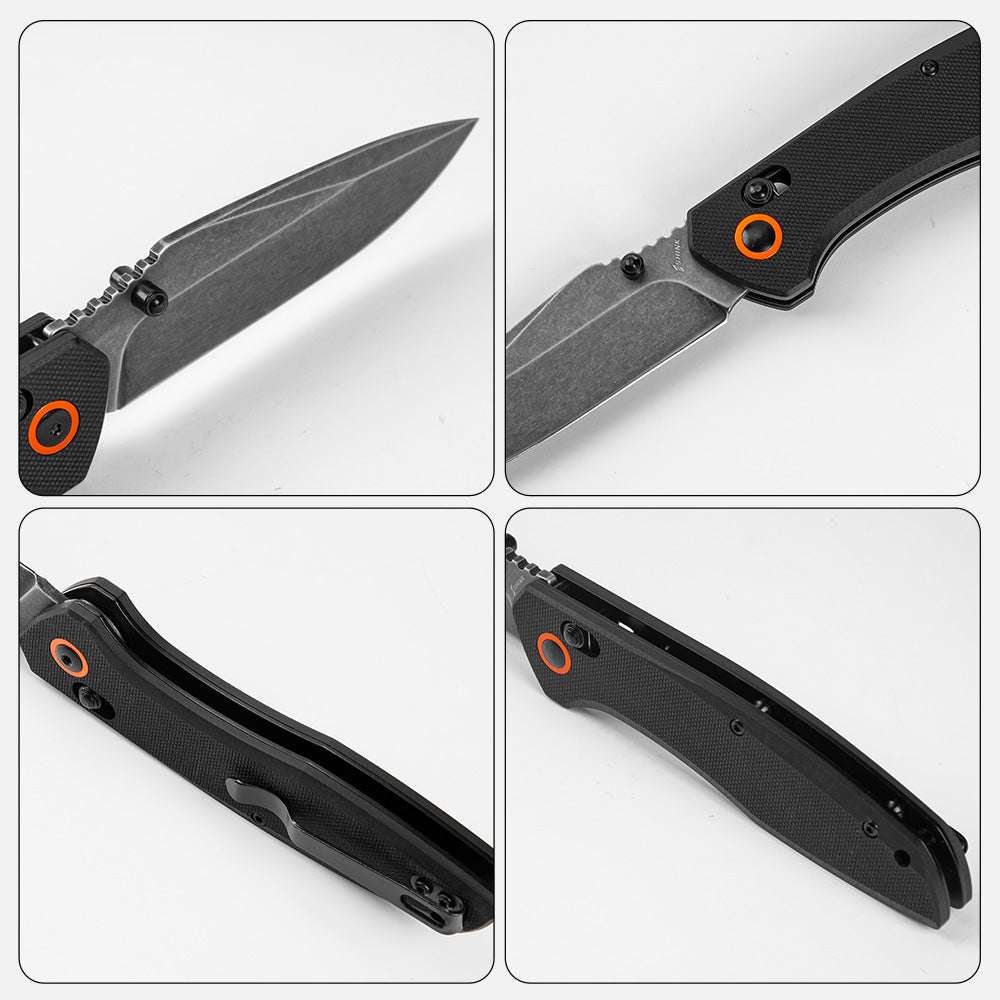 SHINK G10-SXH EDC Folding Knife | 440C Steel, G10 Handle, Axis Lock