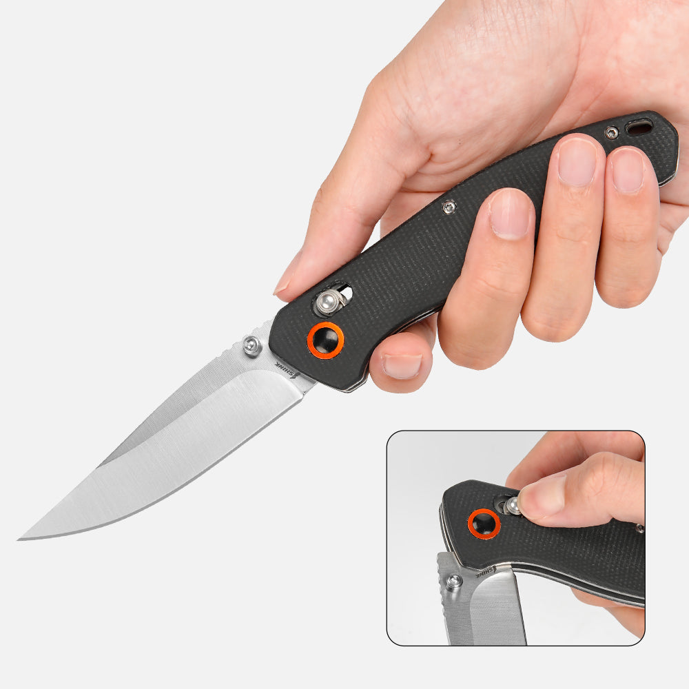 SHINK MKT-YR EDC Folding Knife | 440C Steel, Micarta Handle, Axis Lock