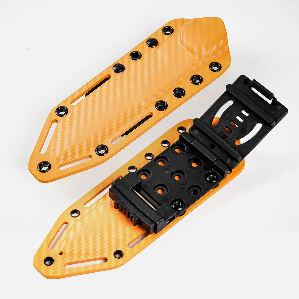 SHINK CM-01 Tactical Tanto Fixed Blade Knife | Stone Washed D2 Steel, Brass & Maple Handle