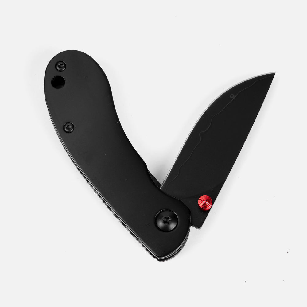 SHINK GDM-BLACK Folding Pocket Knife | Black PVD San Mai VG10 Steel Blade, Stainless Steel Handle